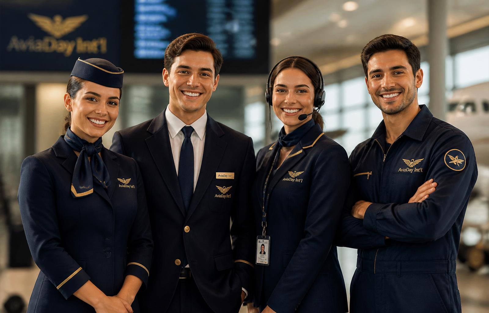 AviaDay International multidisciplinary team in uniform